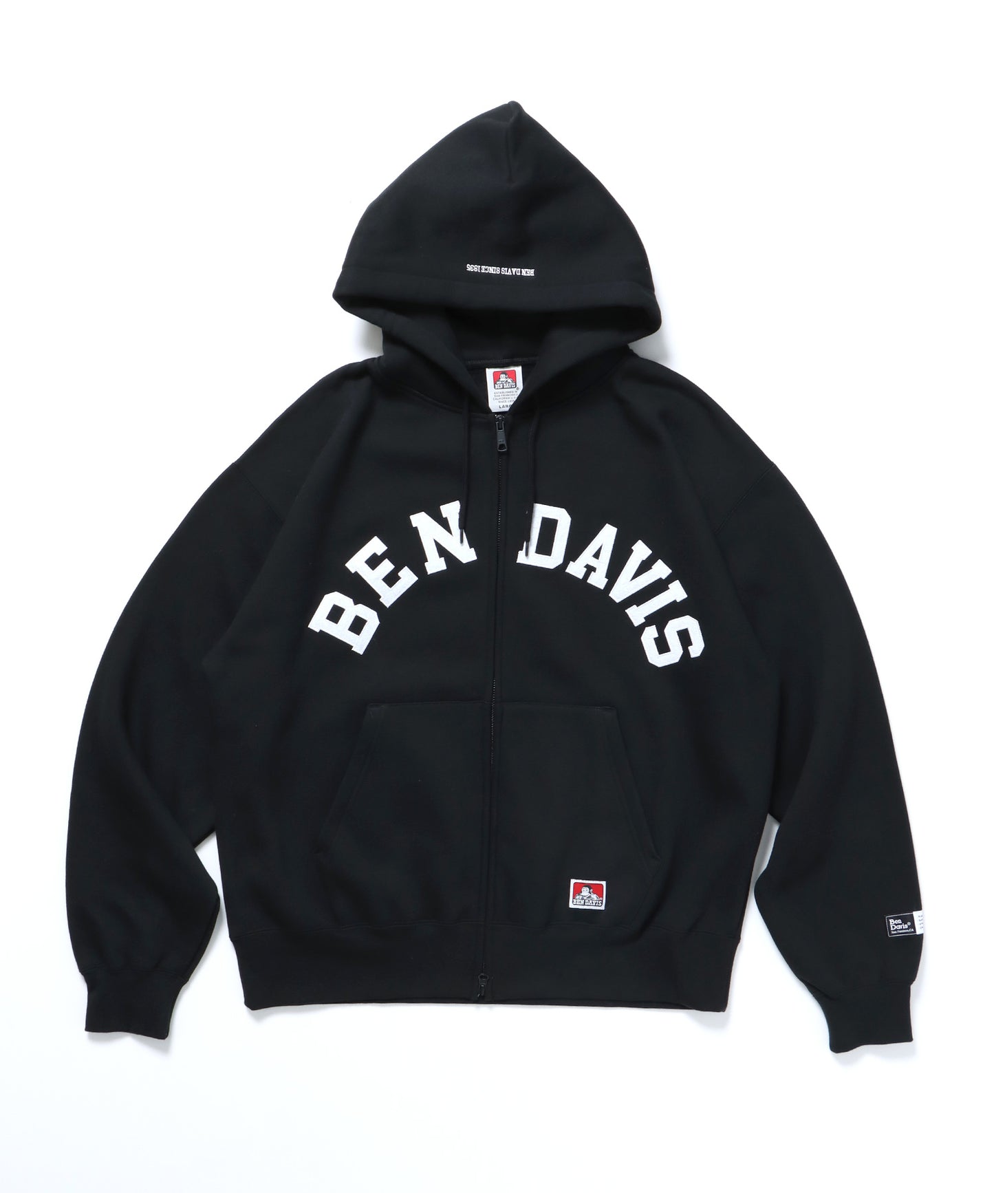 THOSE DAYS ZIP HOODIE / オーバーサイズ 裏起毛 パーカー ジップ フード ブラック