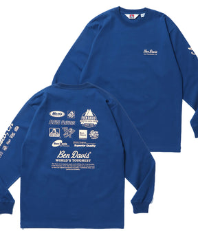 SPONSORED L/S TEE[REG] / ロンT 長袖 ワンポイント レギュラーサイズ ロゴ ロイヤルブルー