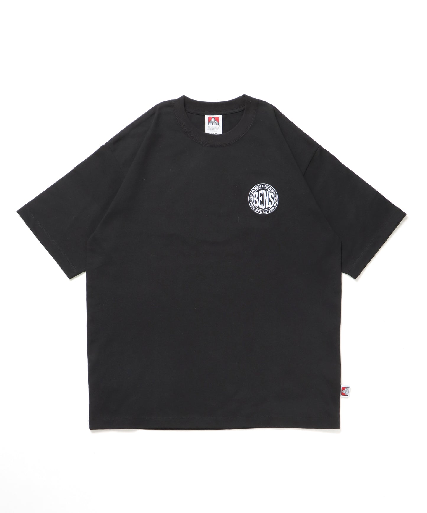 CIRCLE BEN‘S TEE / サークルロゴ Tシャツ 刺繍 半袖 シンプルロゴ ブラック
