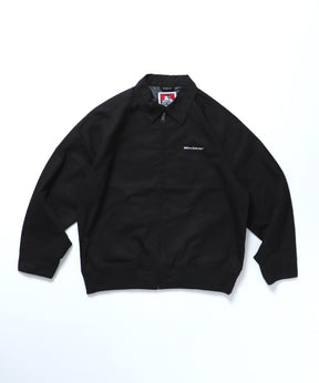 EISENHOWER ZIP JACKET / ワイドシルエット シンプル フルジップ ジャケット ワンポイント ブラック