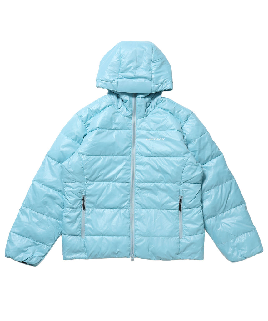 BD HOODED PUFFER JACKET / ダウンジャケット パッファー フード ユニセックス スカイブルー