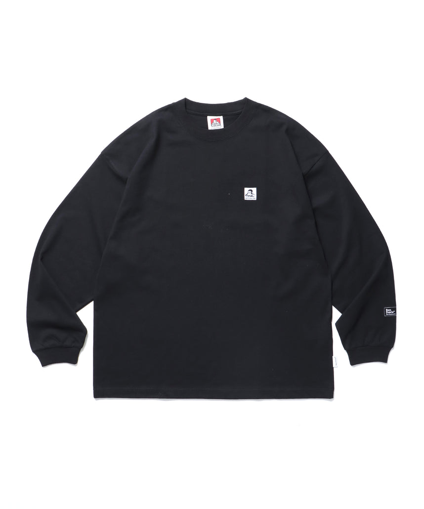 BD LOGO L/S TEE WIDE / 長袖 オーバーサイズ ワンポイント シンプル ネーム ブラック