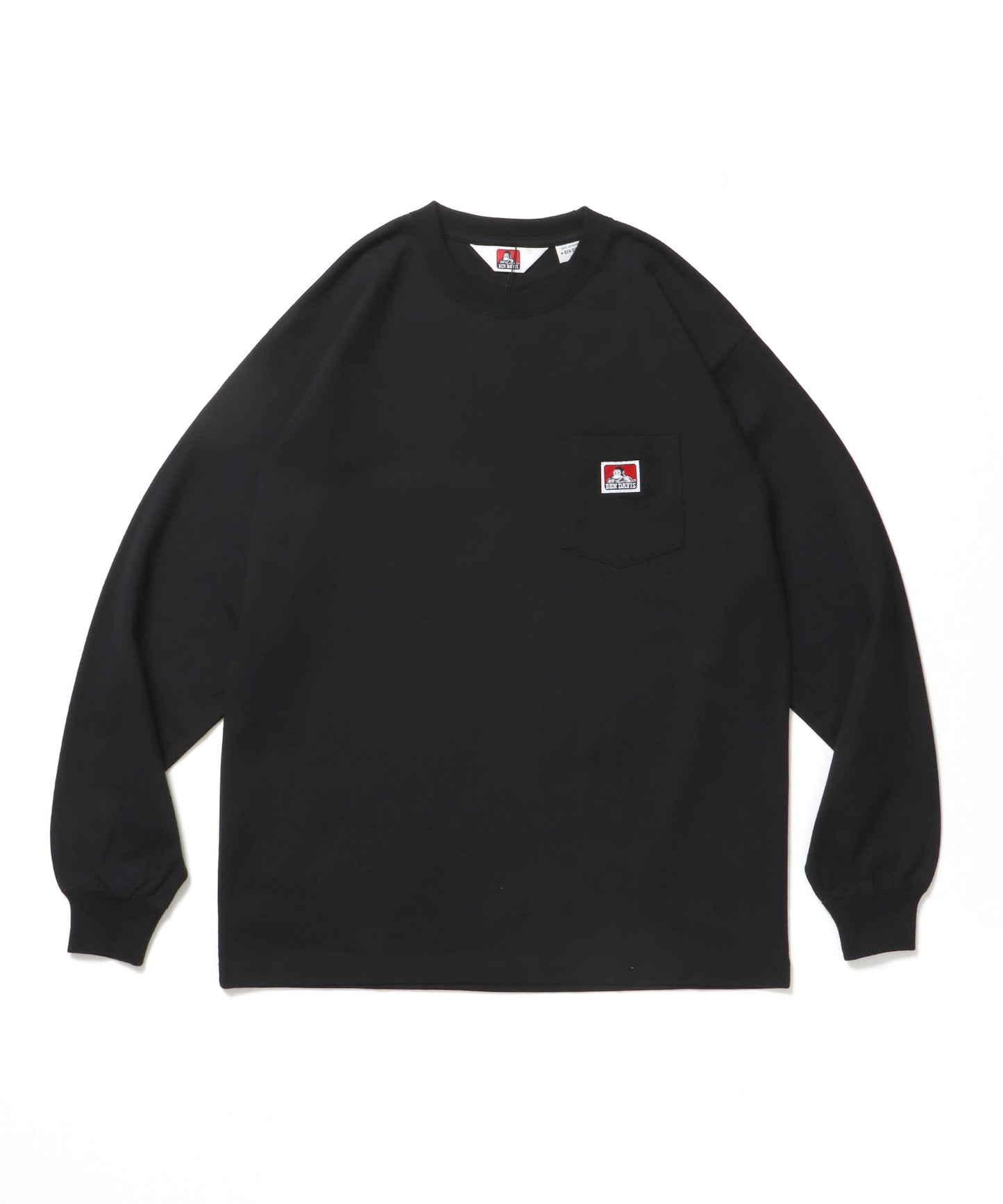 L/S POCKET TEE[REG] / ロンT 長袖 ワンポイント レギュラーサイズ ポケット ブラック