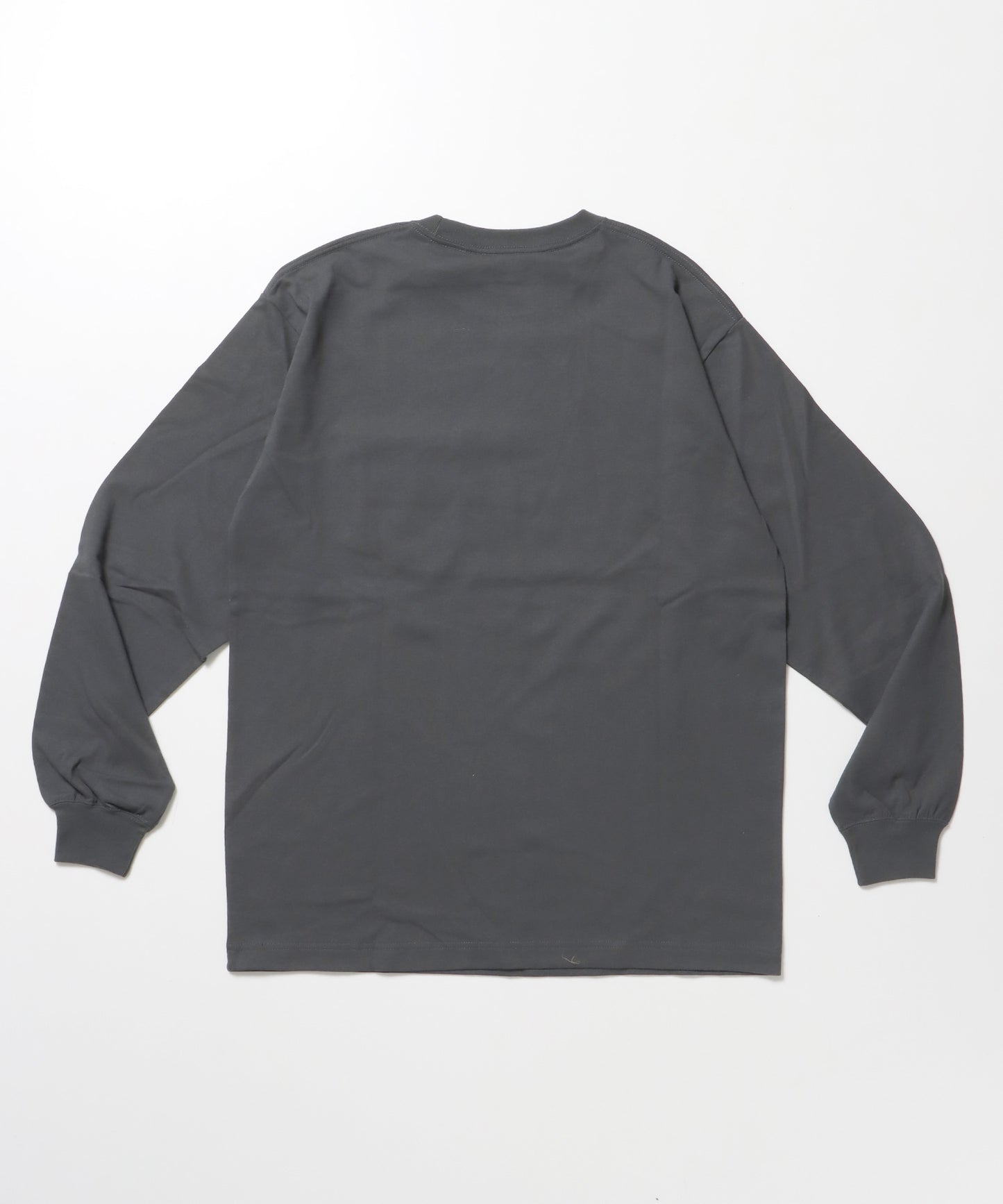L/S POCKET TEE[REG] / ロンT 長袖 ワンポイント レギュラーサイズ ポケット チャコール