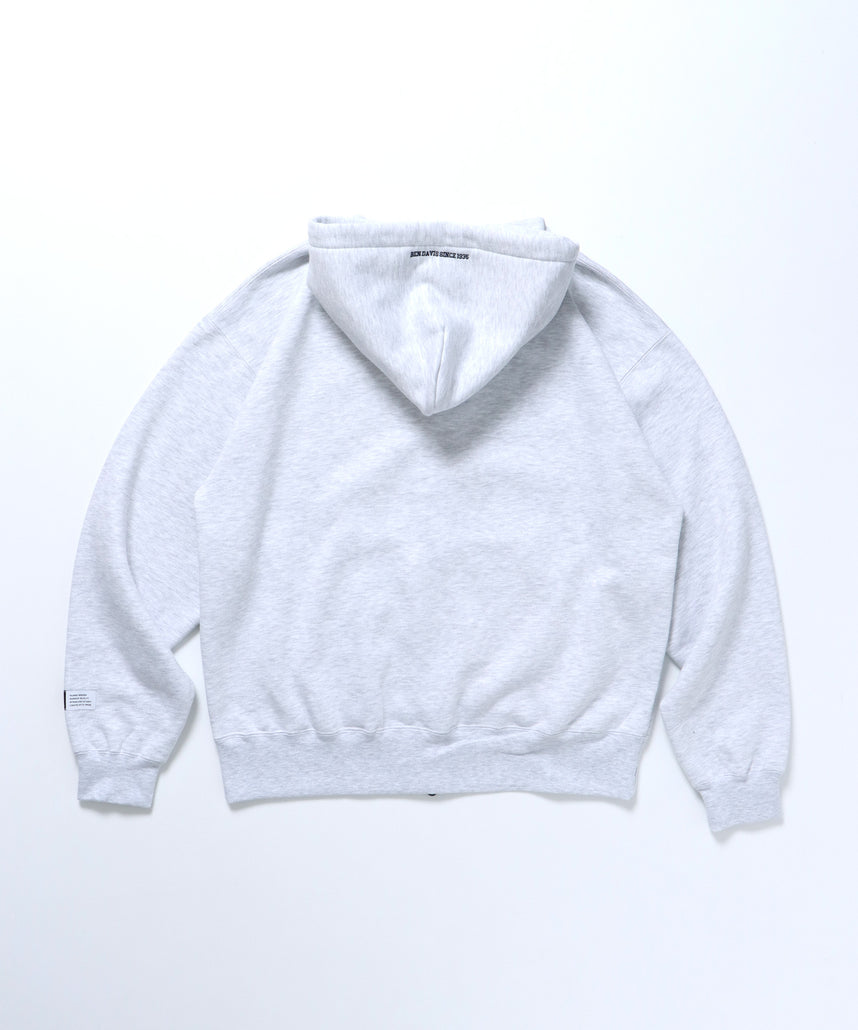 THOSE DAYS ZIP HOODIE / オーバーサイズ 裏起毛 パーカー ジップ フード アッシュグレー