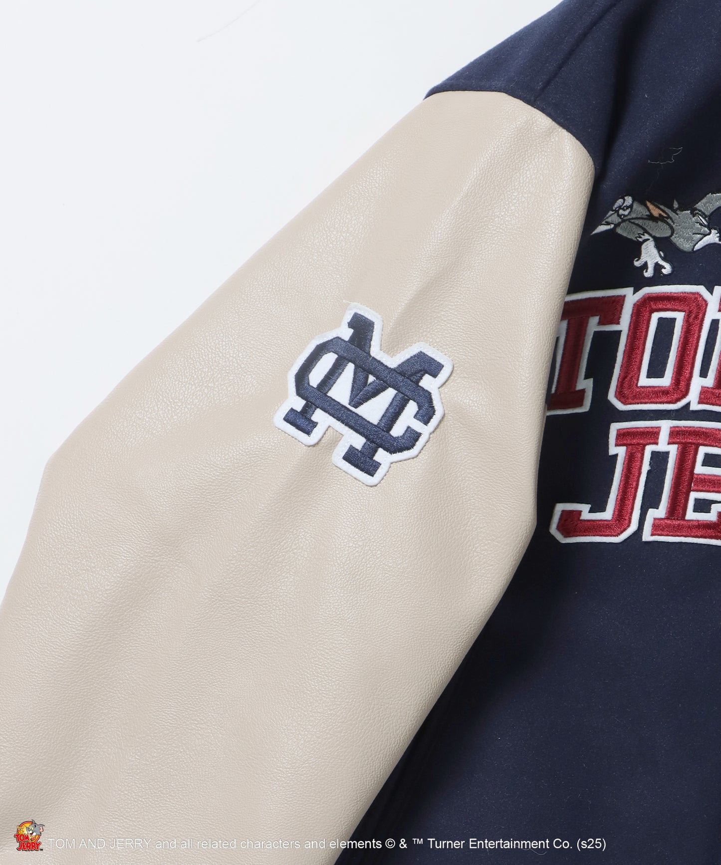 TJ 2025 STADIUM JACKET / オーバーサイズ ビッグシルエット 刺繍 アウター ジャケット ネイビー