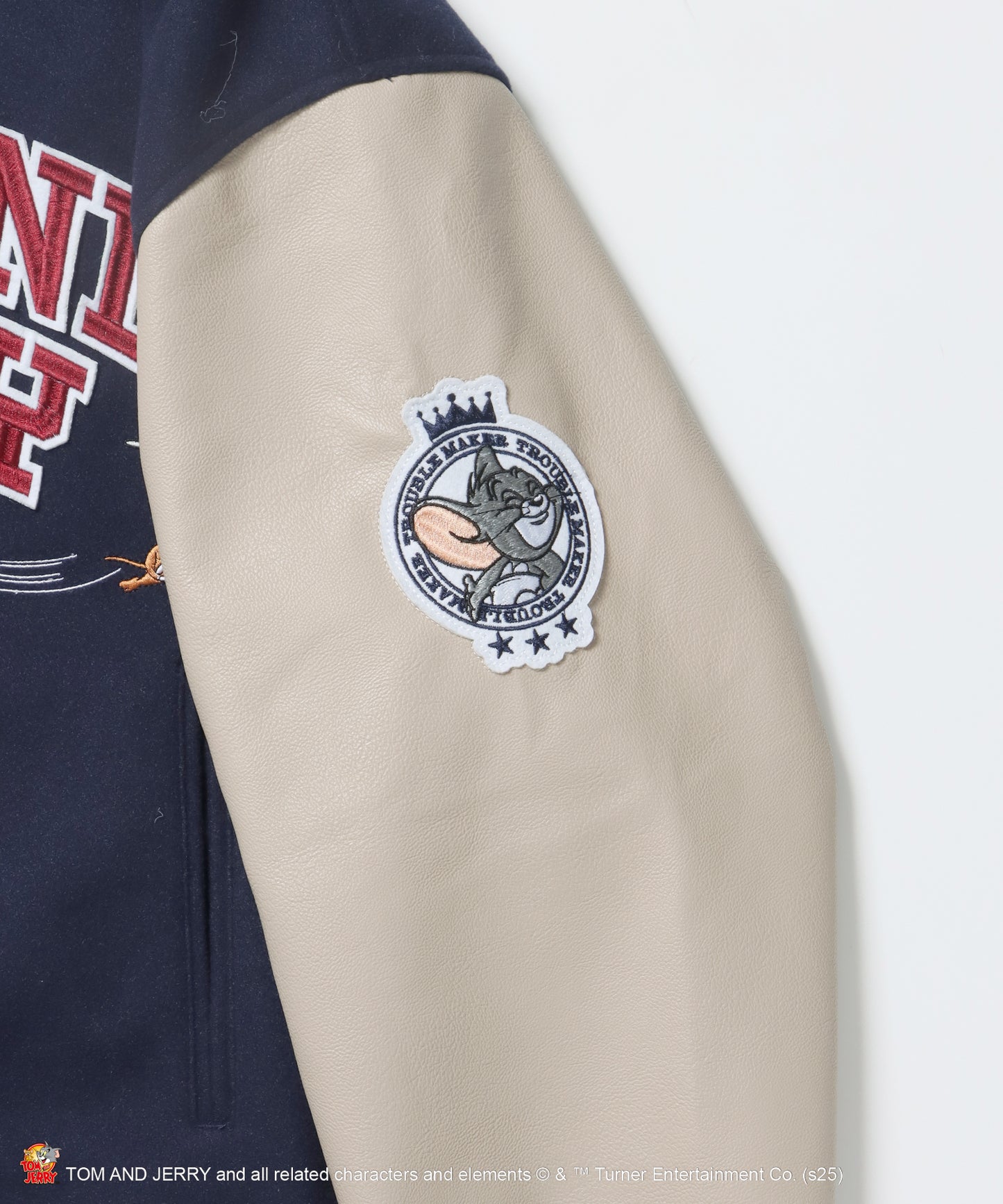 TJ 2025 STADIUM JACKET / オーバーサイズ ビッグシルエット 刺繍 アウター ジャケット ネイビー