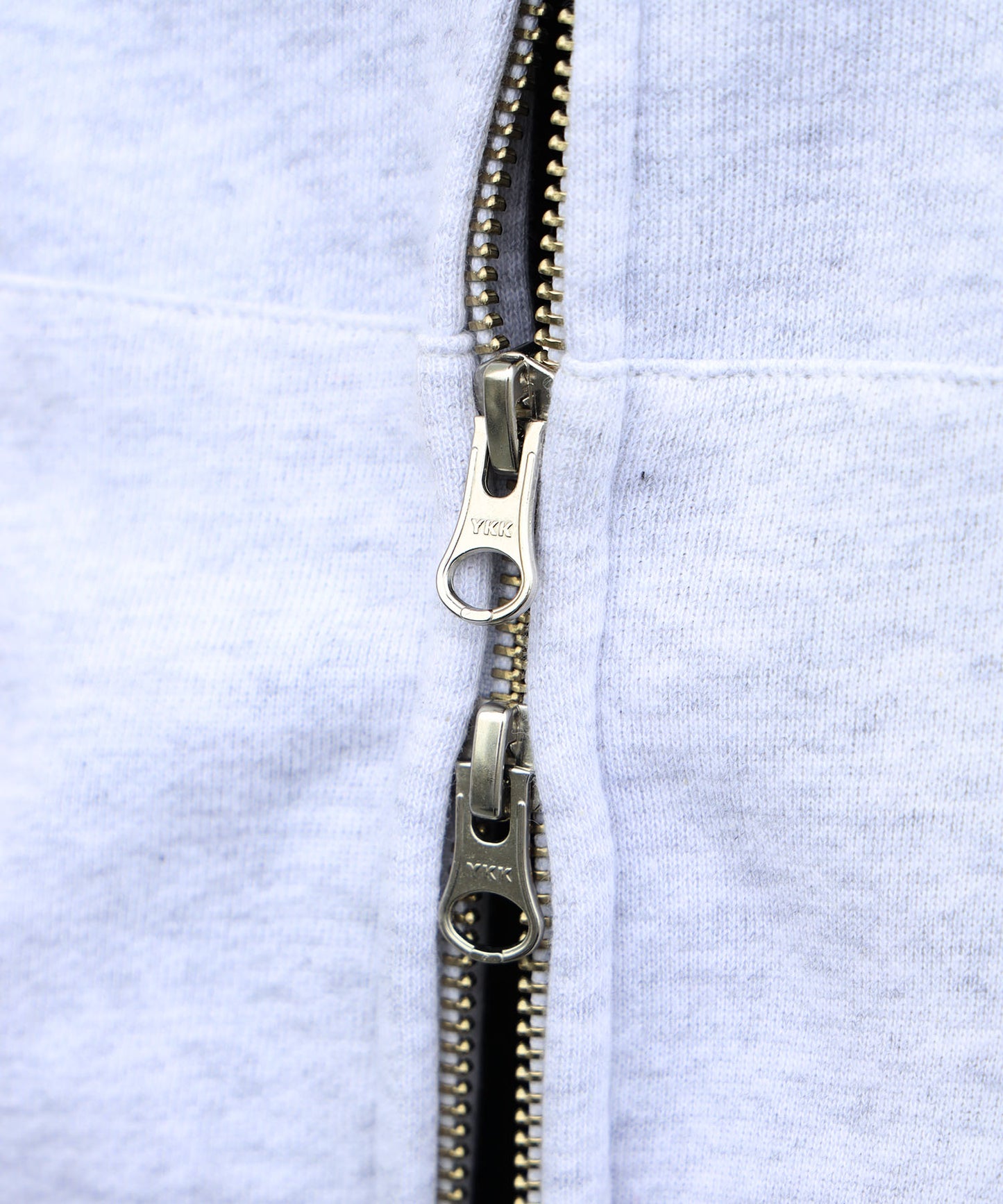 切り替えリベットジップパーカー 12oz / リベット ジップ パーカー 裏毛 フーディ アッシュグレー