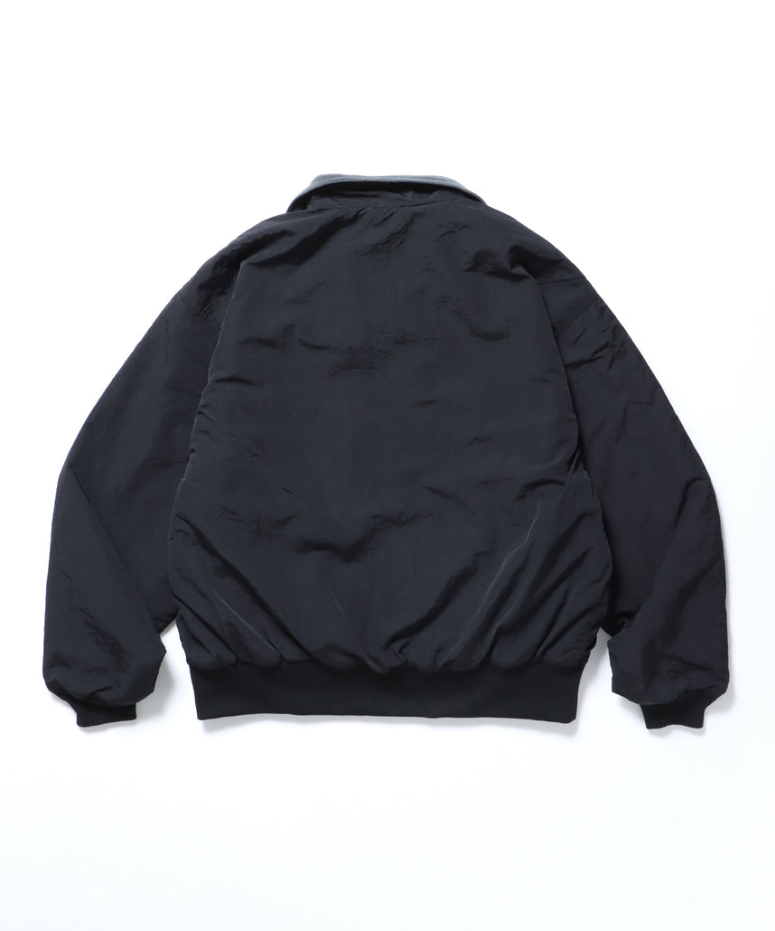 RV SHELLED FLEECE JACKET / シティガール シティボーイ リバーシブル ブロークコア ジップ シンプル ブラック