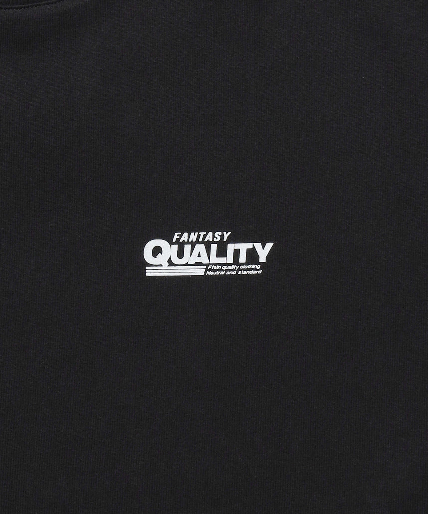 企業ロゴプリントTシャツ ブラック