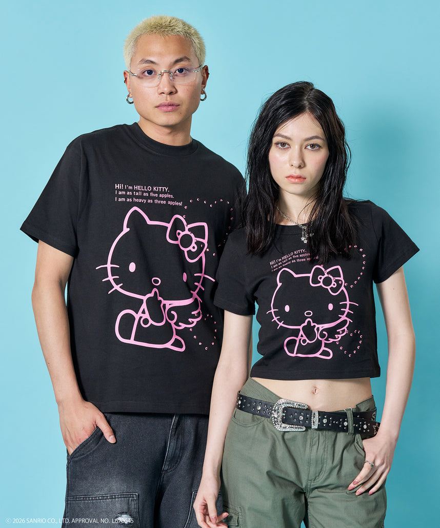 ◎今月限定値下げ中◎ジャスティンwith HelloKitty ポケットTシャツ 新日本プロレス×ハローキティ コラボTシャツ（HELLO KITTY meets Lion