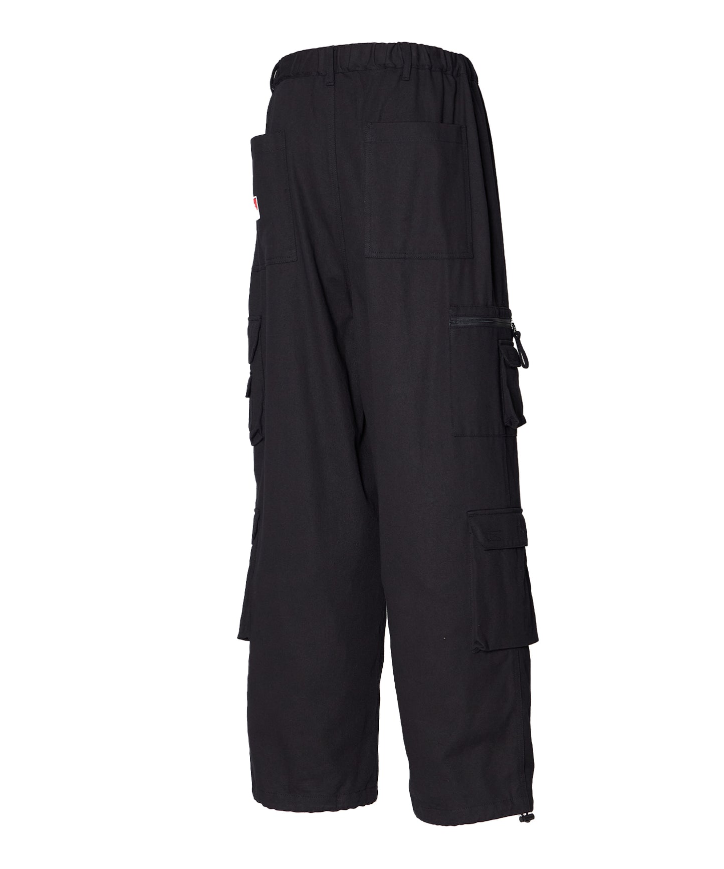 THESE DAYS TECH CARGO PANTS / ワイドテーパード 裾ドローコード ブラック