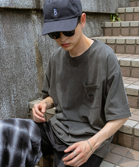 FFEIN(フェイン)】PIGMENT POCKET TEE / ピグメント 半袖 古着風