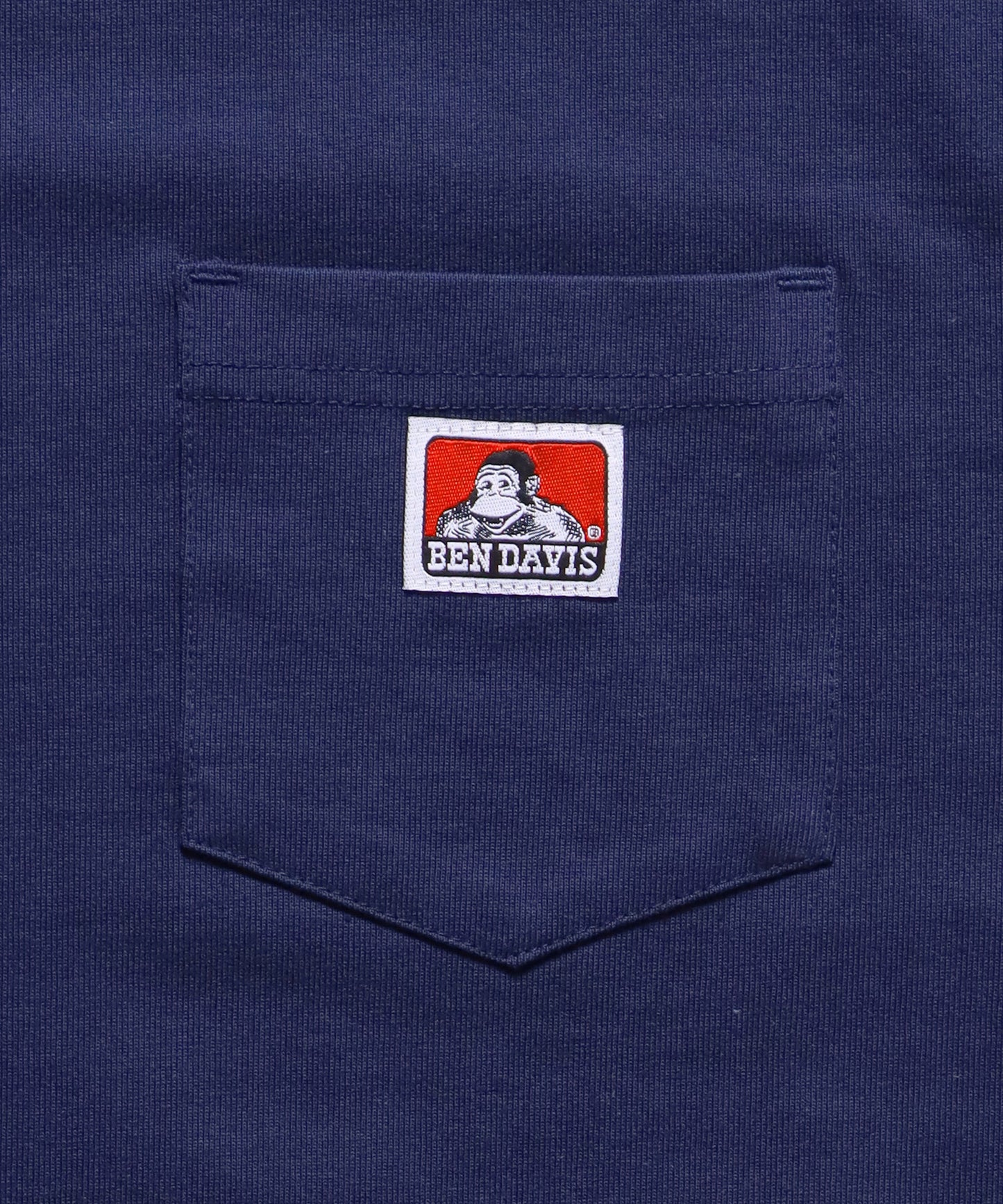 BEN'S POCKET TEE(REG) / ポケット 半袖 ワンポイント レギュラーサイズ ヘビーウエイト クルーネック ネイビー