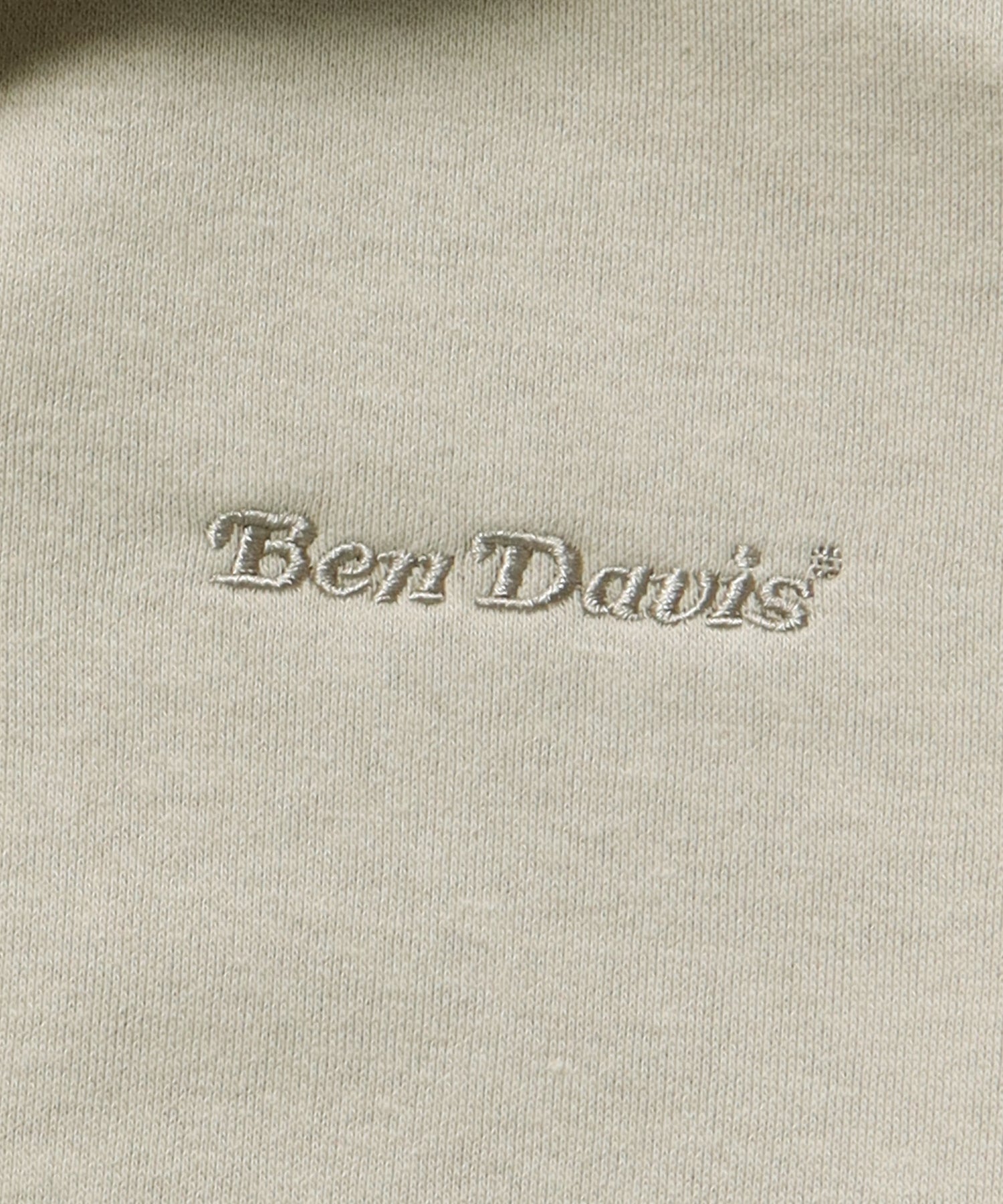 【BEN DAVIS(ベンデイビス)】 HEAVY SWEAT HALF ZIP / ビッグ ハーフジップ スウェット 配色 ベージュ