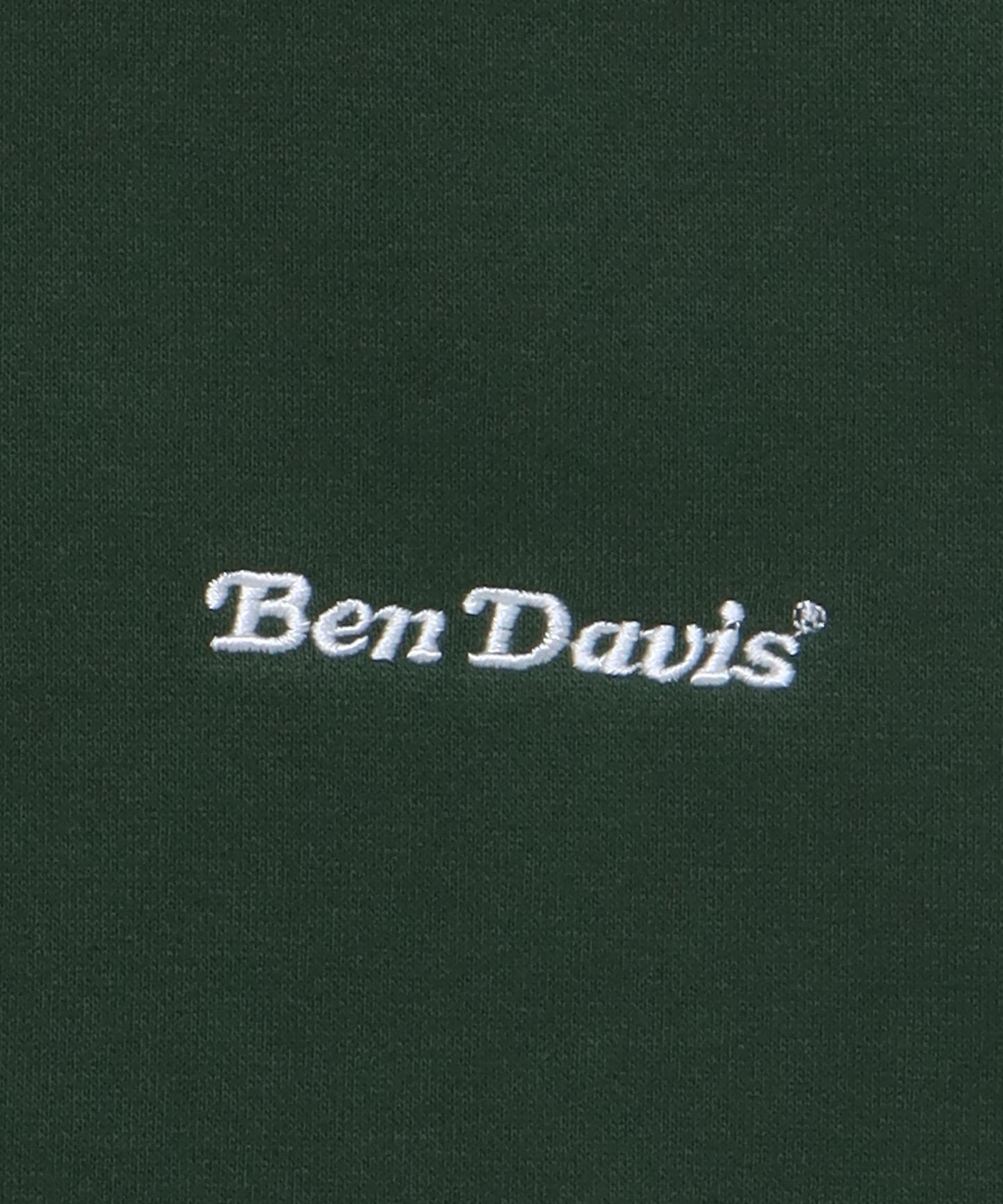 【BEN DAVIS(ベンデイビス)】 HEAVY SWEAT HALF ZIP / ビッグ ハーフジップ スウェット 配色 ダークグリーン