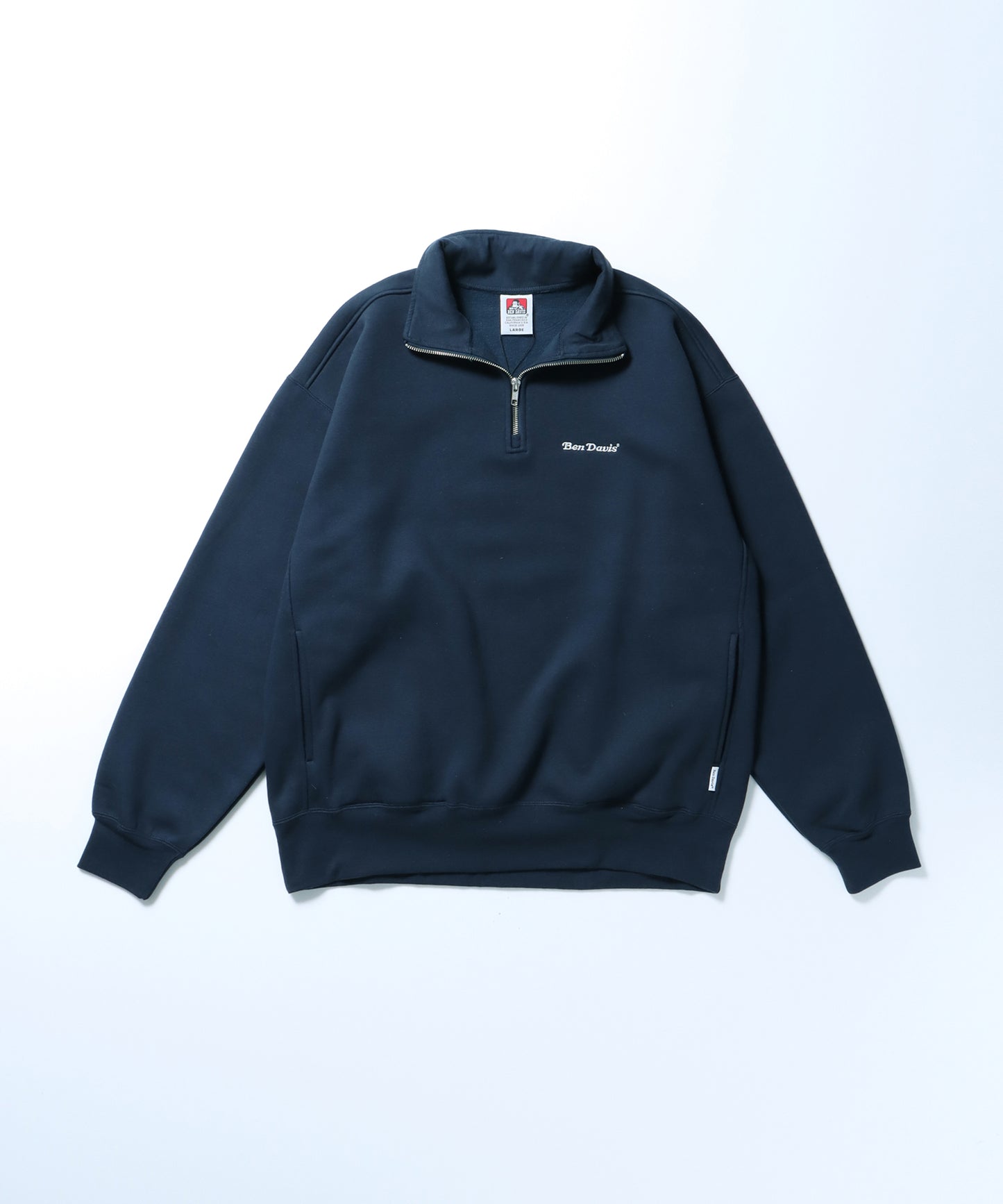 HEAVY SWEAT HALF ZIP / ビッグ ハーフジップ スウェット 配色 ネイビー