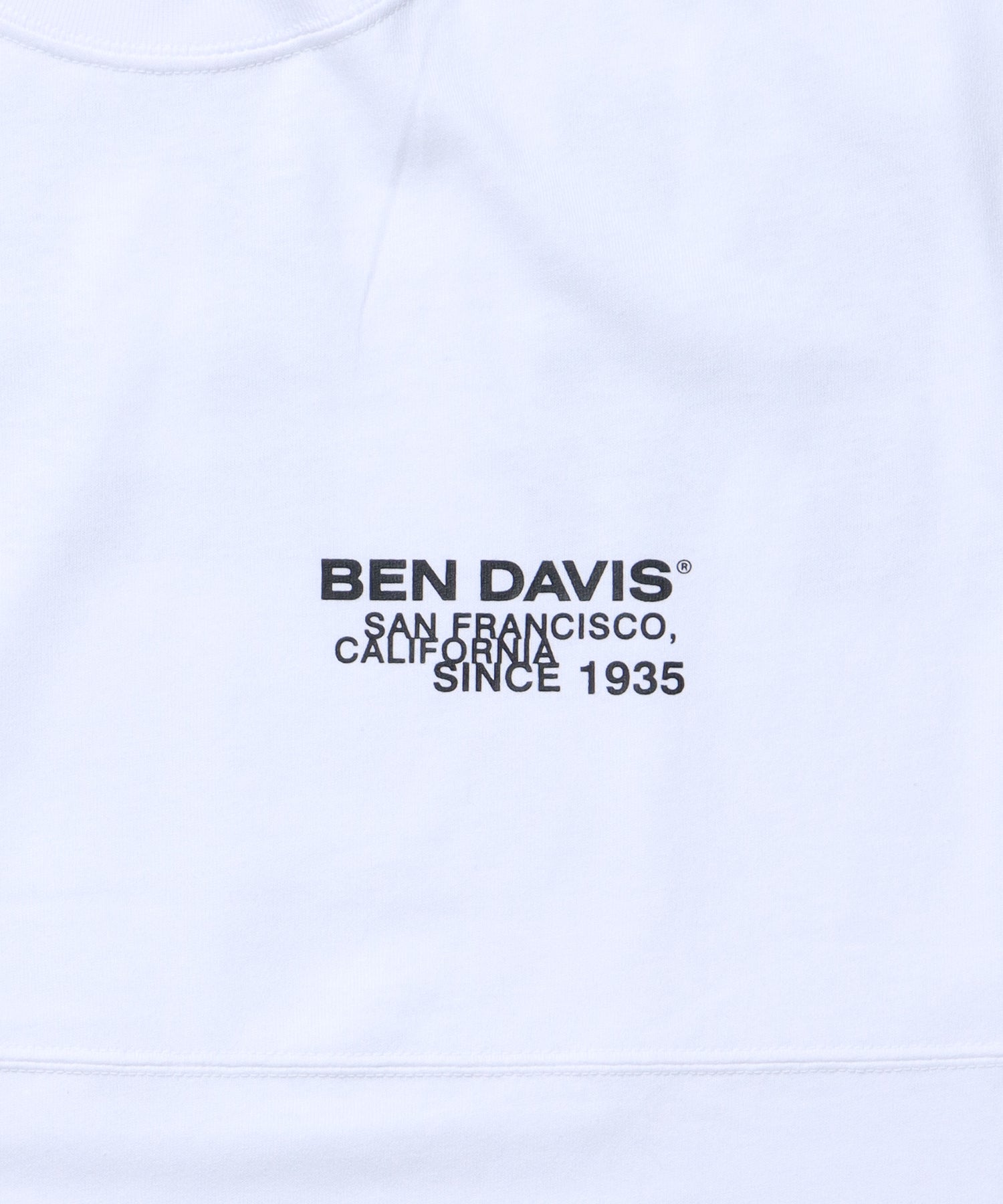 【BEN DAVIS(ベンデイビス)】 LS&SS 2TEES LAYERED(WIDE) / セット ワンポイント バックプリント レイヤード ロンT ホワイト