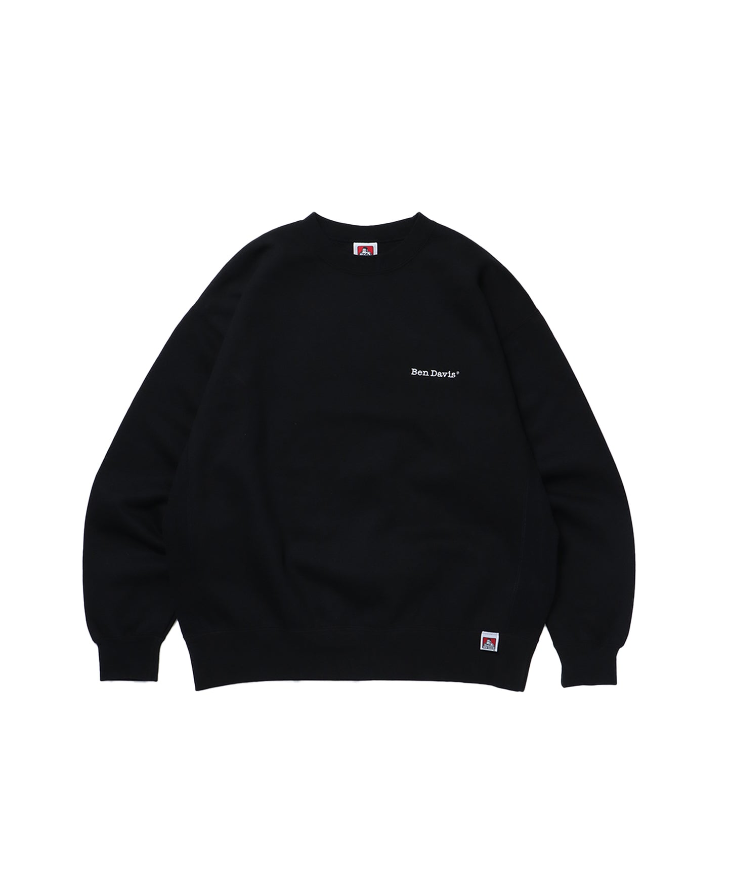 【BEN DAVIS(ベンデイビス)】HEAVY SWEAT CREW NV / ビッグ スウェット ヘビーウェイト 限定 刺繍 ピスネーム ブラック