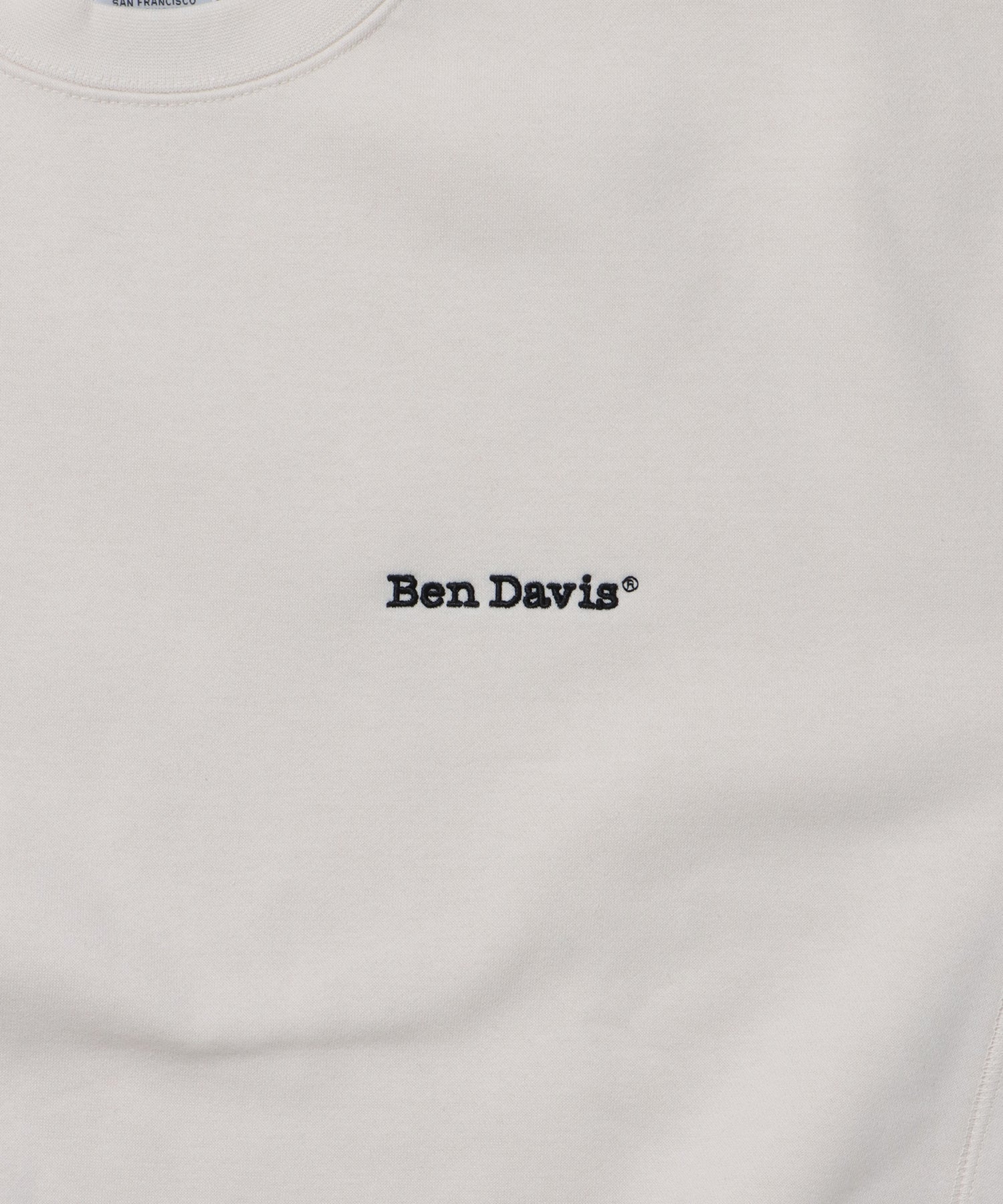 【BEN DAVIS(ベンデイビス)】HEAVY SWEAT CREW NV / ビッグ スウェット ヘビーウェイト 限定 刺繍 ピスネーム ライトグレー