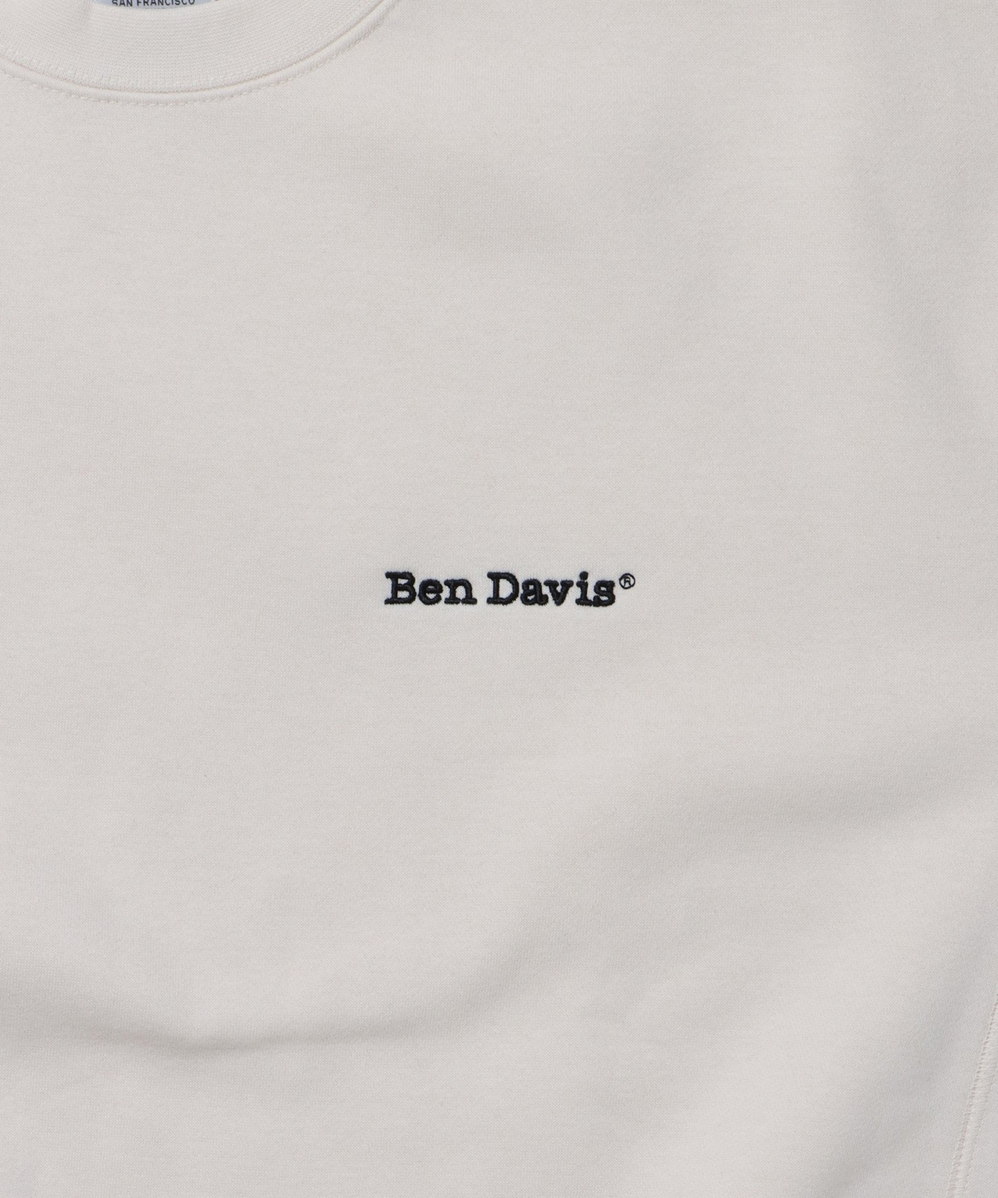 【BEN DAVIS(ベンデイビス)】HEAVY SWEAT CREW NV / ビッグ スウェット ヘビーウェイト 限定 刺繍 ピスネーム ライトグレー