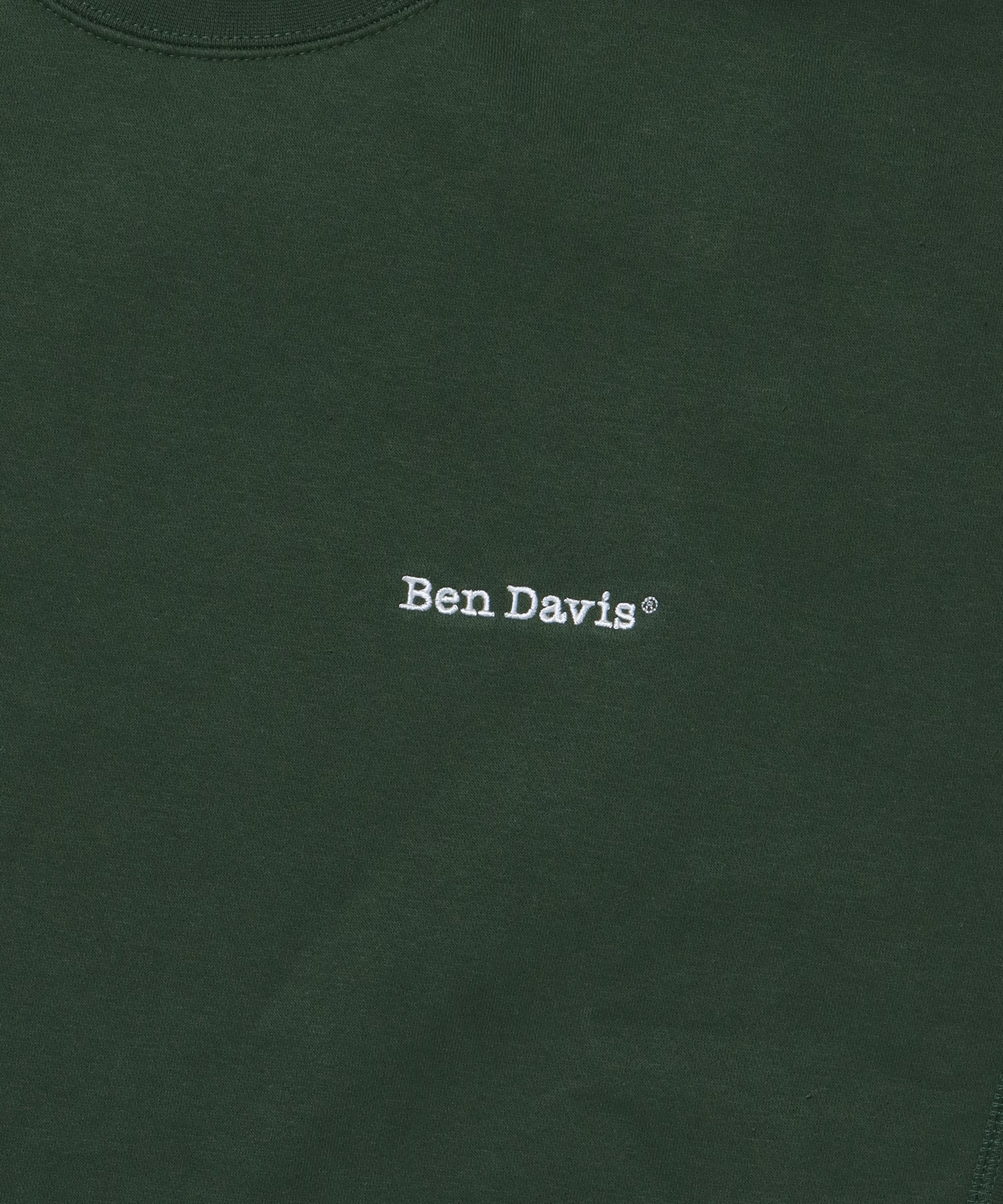 【BEN DAVIS(ベンデイビス)】HEAVY SWEAT CREW NV / ビッグ スウェット ヘビーウェイト 限定 刺繍 ピスネーム ダークグリーン