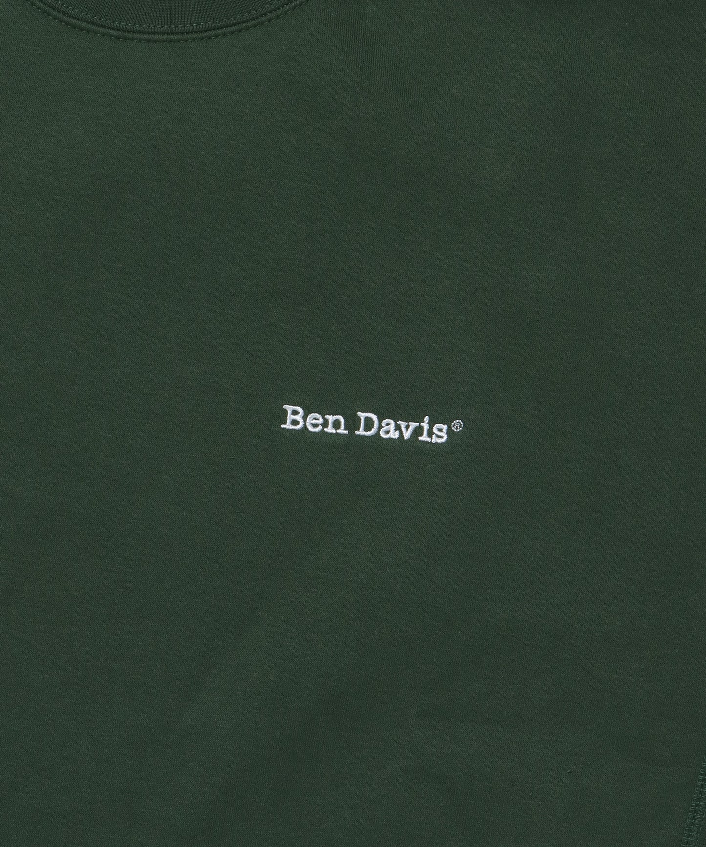 【BEN DAVIS(ベンデイビス)】HEAVY SWEAT CREW NV / ビッグ スウェット ヘビーウェイト 限定 刺繍 ピスネーム ダークグリーン