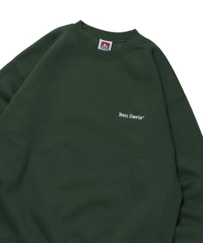 【BEN DAVIS(ベンデイビス)】HEAVY SWEAT CREW NV / ビッグ スウェット ヘビーウェイト 限定 刺繍 ピスネーム ダークグリーン
