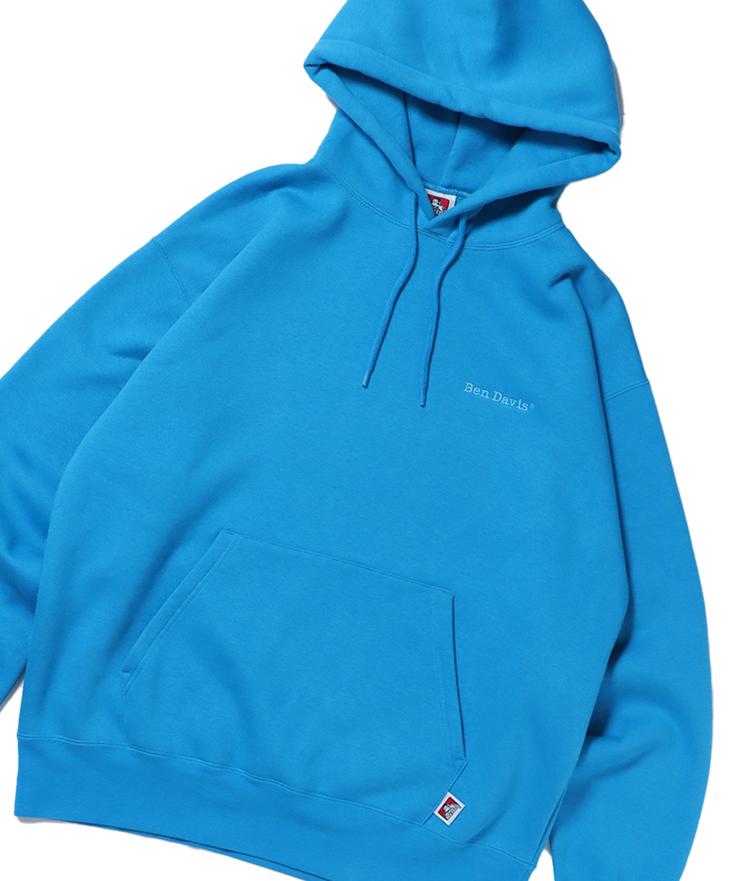 【BEN DAVIS(ベンデイビス)】 HEAVY SWEAT HOODIE NVL / ビッグ スウェット ヘビーウェイト 限定 パーカー ターコイズ