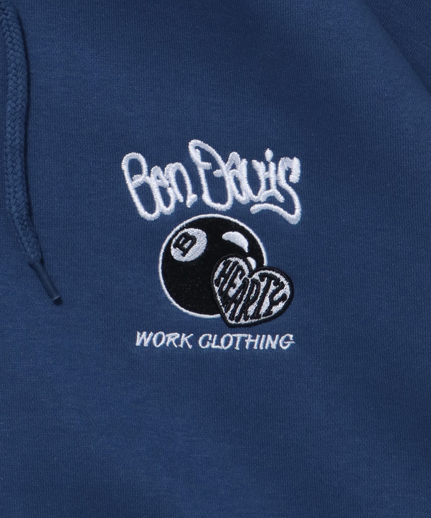 【BEN DAVIS(ベンデイビス)】 BALL ETC HOODIE NV / ロゴ ビッグ スウェット パーカー ブルー