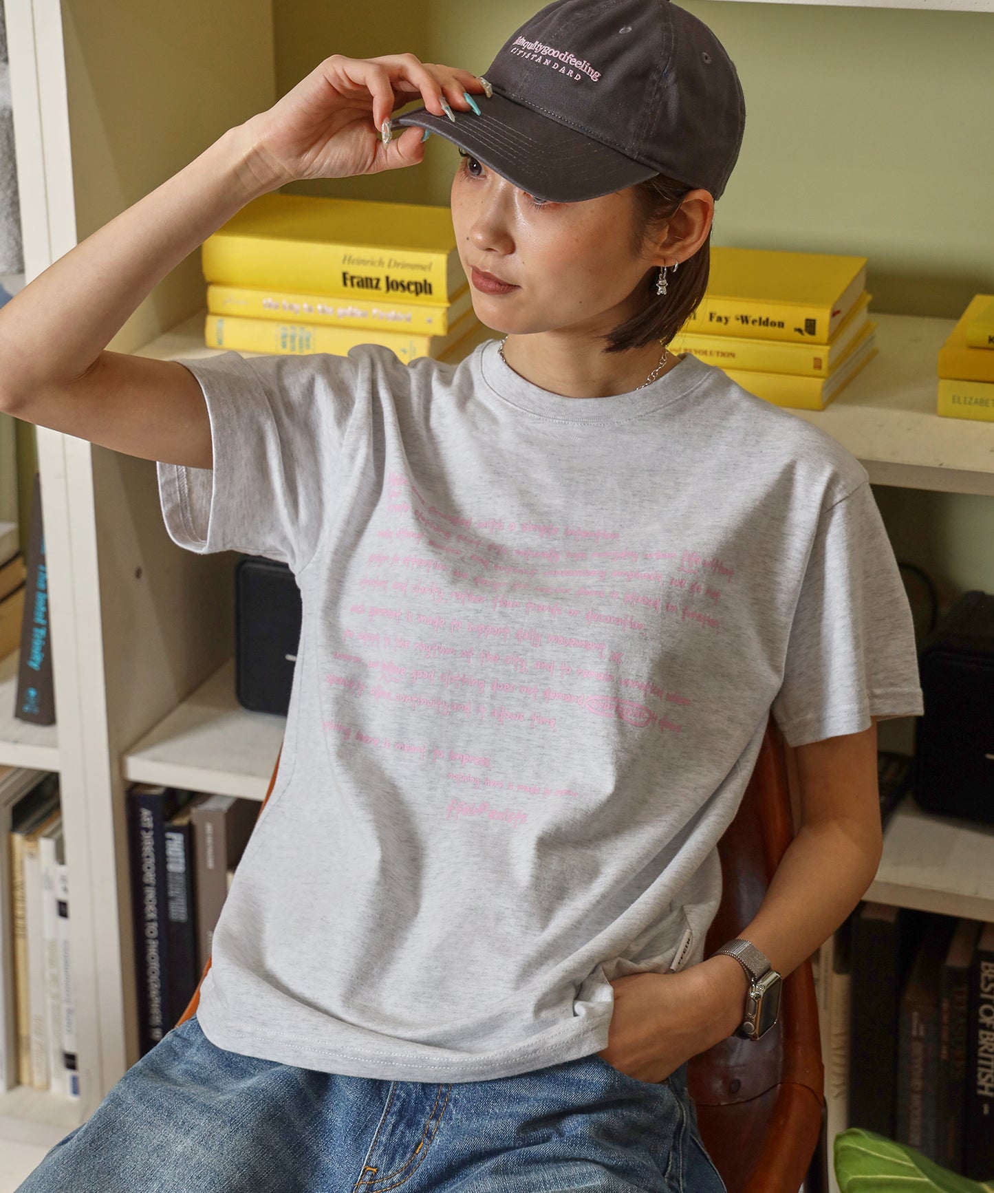 H163 Size:M アッシュグレー