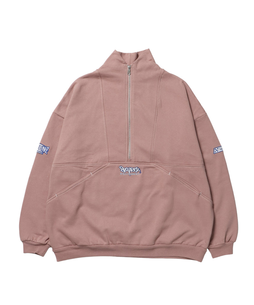 SEQUENZ 90s 1/2 ZIP SWEAT / 裏起毛 オーバーサイズ プル