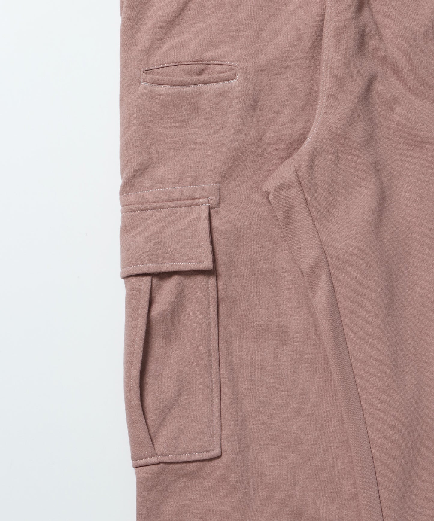 90s UTILITY CARGO SWEAT PANTS / ロゴ 刺繍 カーゴ ポケット スウェット パンツ ドローコード ワイドシルエット セットアップ  ピンク ≪SET UP着用可能≫