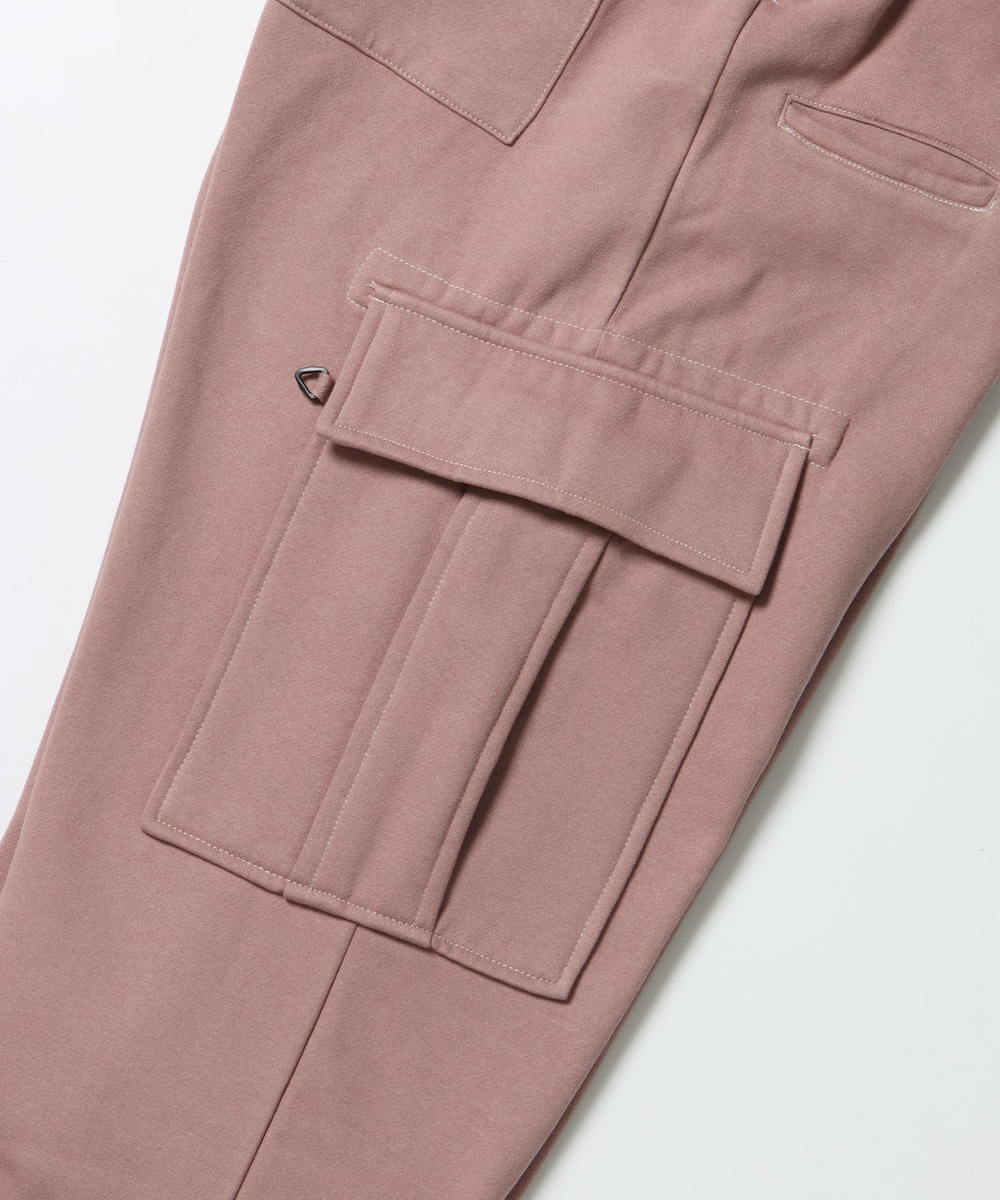 90s UTILITY CARGO SWEAT PANTS / ロゴ 刺繍 カーゴ ポケット スウェット パンツ ドローコード ワイドシルエット セットアップ  ピンク ≪SET UP着用可能≫