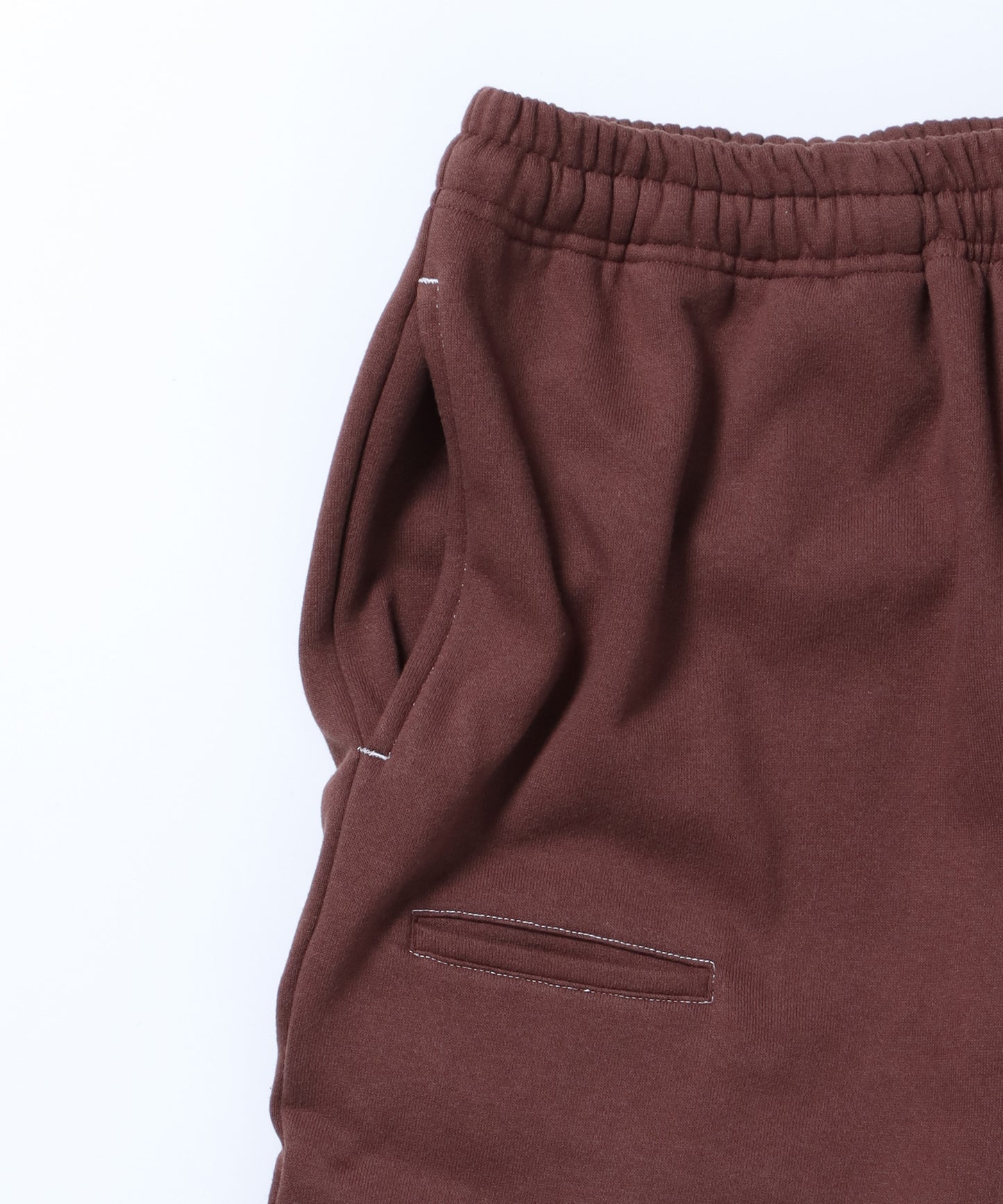 90s UTILITY CARGO SWEAT PANTS / ロゴ 刺繍 カーゴ ポケット スウェット パンツ ドローコード ワイドシルエット セットアップ ダークブラウン