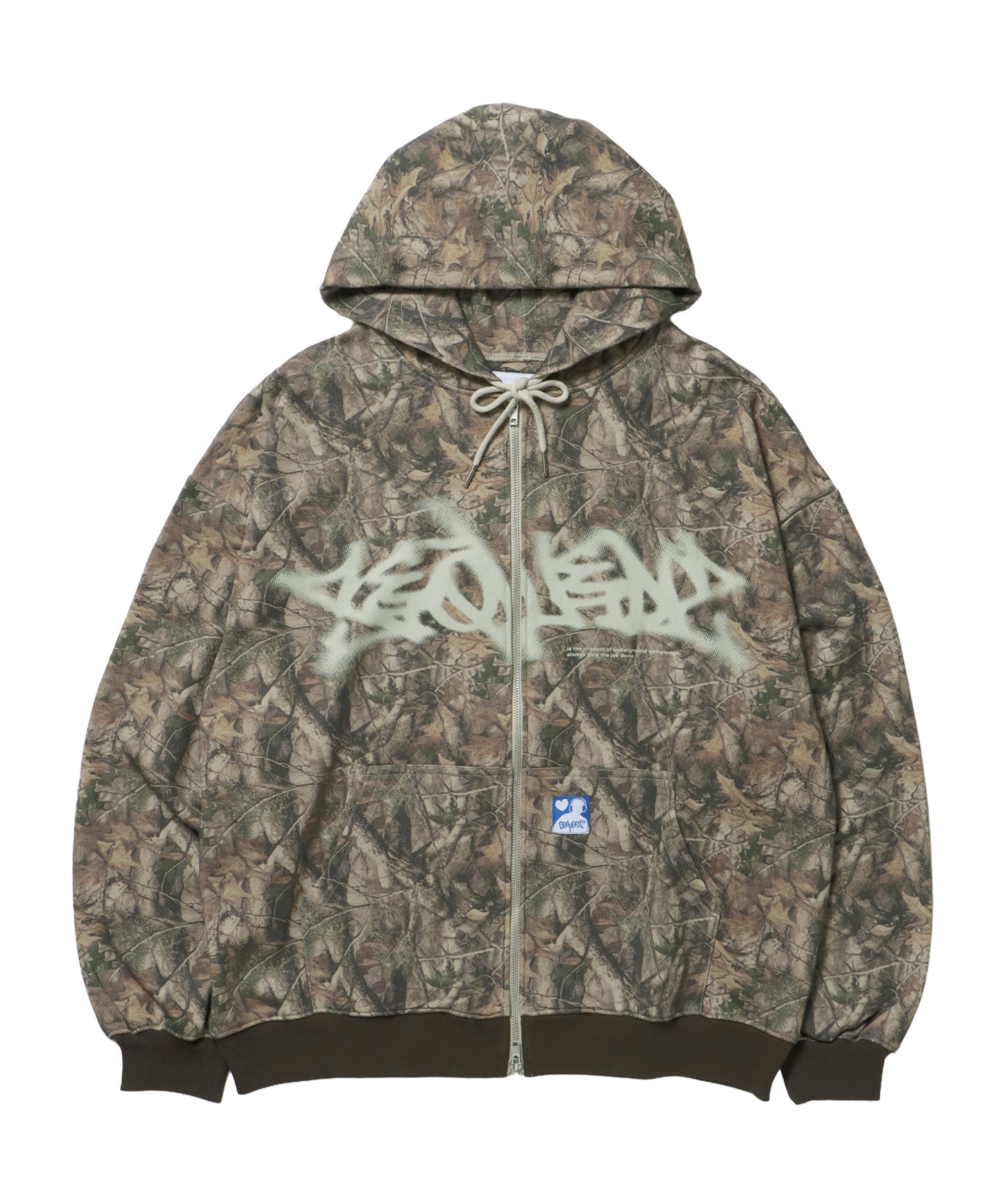 FADE ZIP P/K /フェード フルジップ オーバーサイズ ヴィンテージライク センターロゴ 裏毛 柄81 ≪SET UP着用可能≫