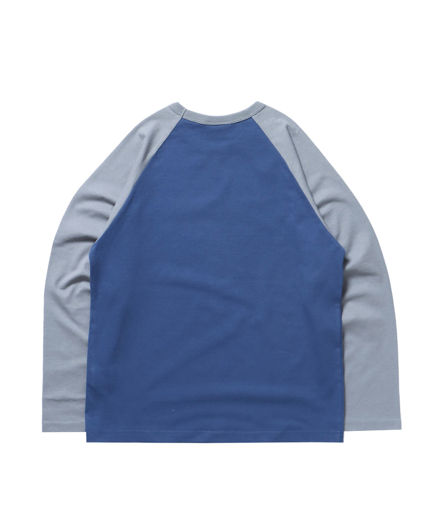 sqnz logo raglan L/S TEE / クルーネック 長袖 ラグラン オーバーサイズ ネイビー