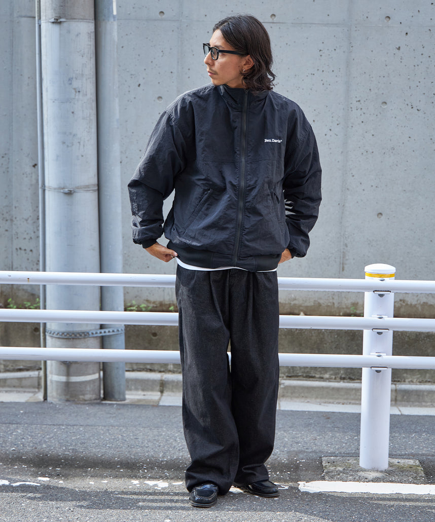 RV SHELLED FLEECE JACKET / シティガール シティボーイ リバーシブル ブロークコア ジップ シンプル ブラック