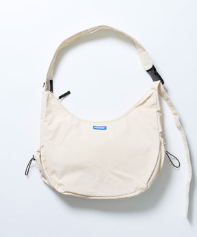 TECH ROUND SHOULDER BAG / テック ショルダーバッグ 調節可能 ドローコード アイボリー