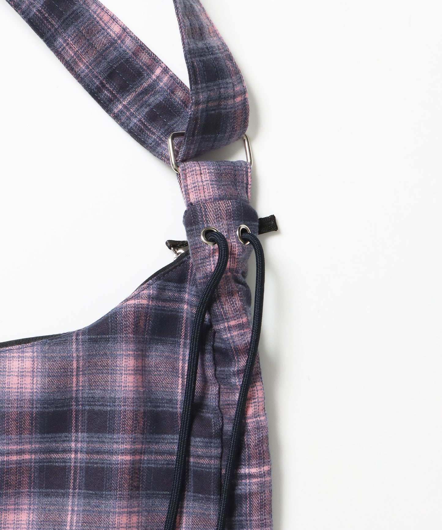 ≪予約商品≫SHOULDER GATHER BAG / テック ショルダーバッグ 調節可能 ドローコード ピンク