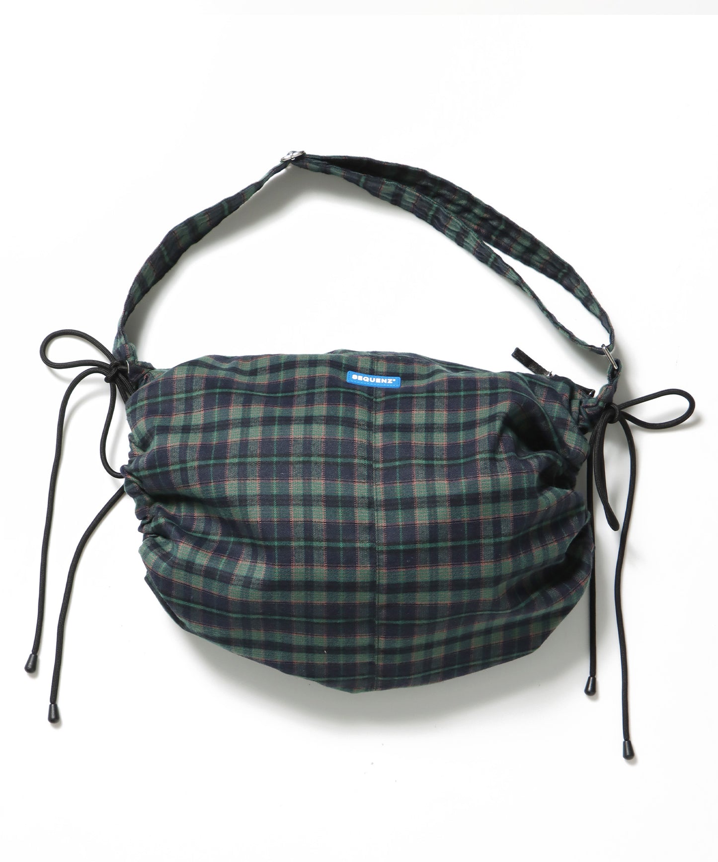 SHOULDER GATHER BAG / テック ショルダーバッグ 調節可能 ドローコード グリーン