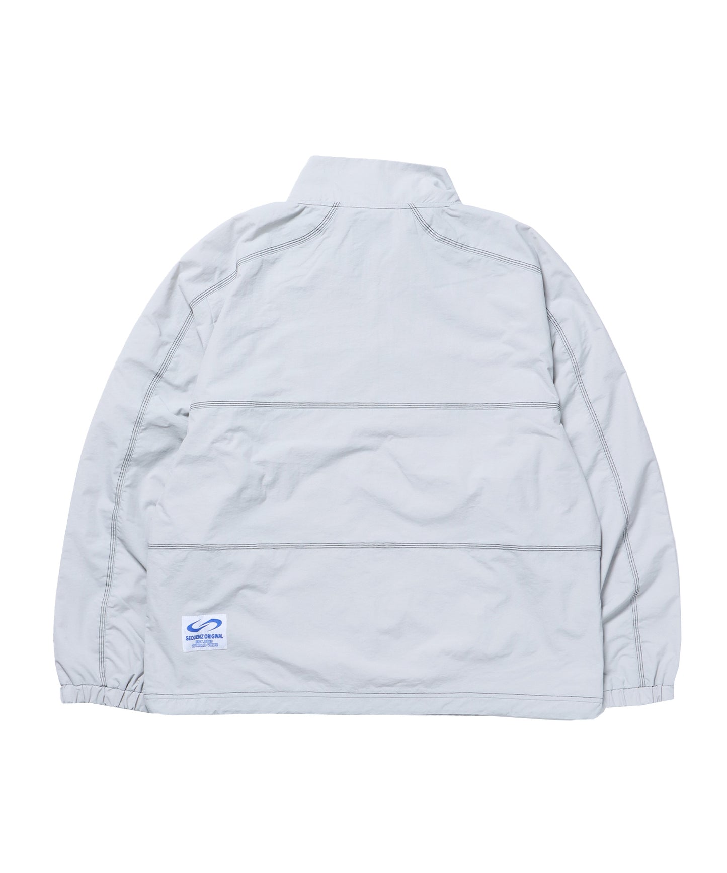 SQNZ SPORTS NYLON HZIP JACKET / ジャケット ハーフジップ ドローコード ワイドシルエット 【セットアップ対応】 グレー