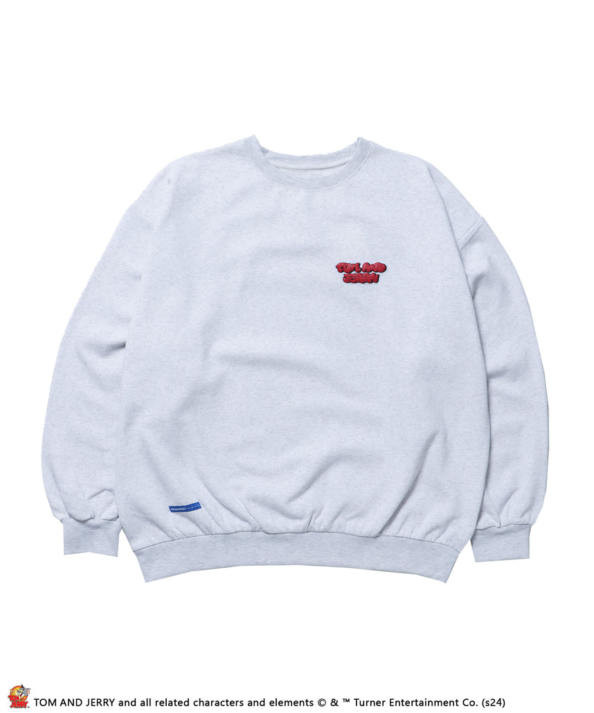 TJ BUBBLE LOGO C/N SWEAT / プルオーバー スウェット クルーネック 裏起毛 アッシュグレー