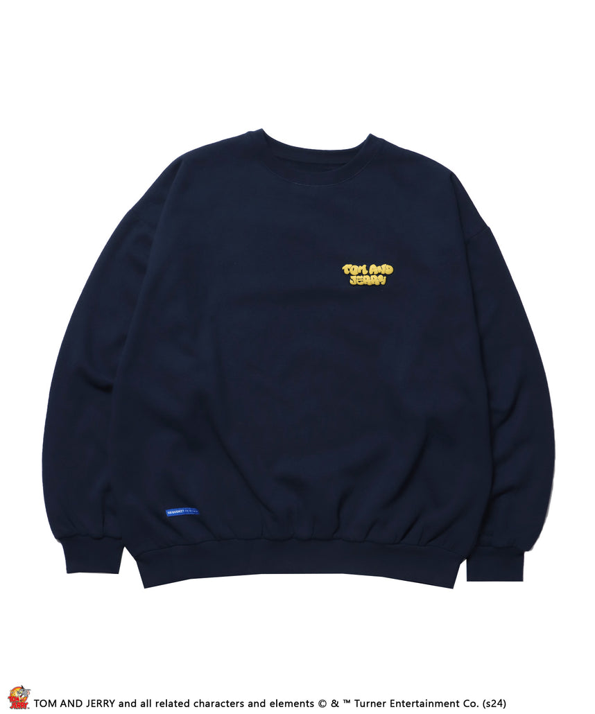 TJ BUBBLE LOGO C/N SWEAT / プルオーバー スウェット クルーネック 裏起毛 ネイビー