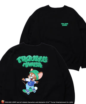 TJ BUBBLE LOGO C/N SWEAT / プルオーバー スウェット クルーネック 裏起毛 柄80