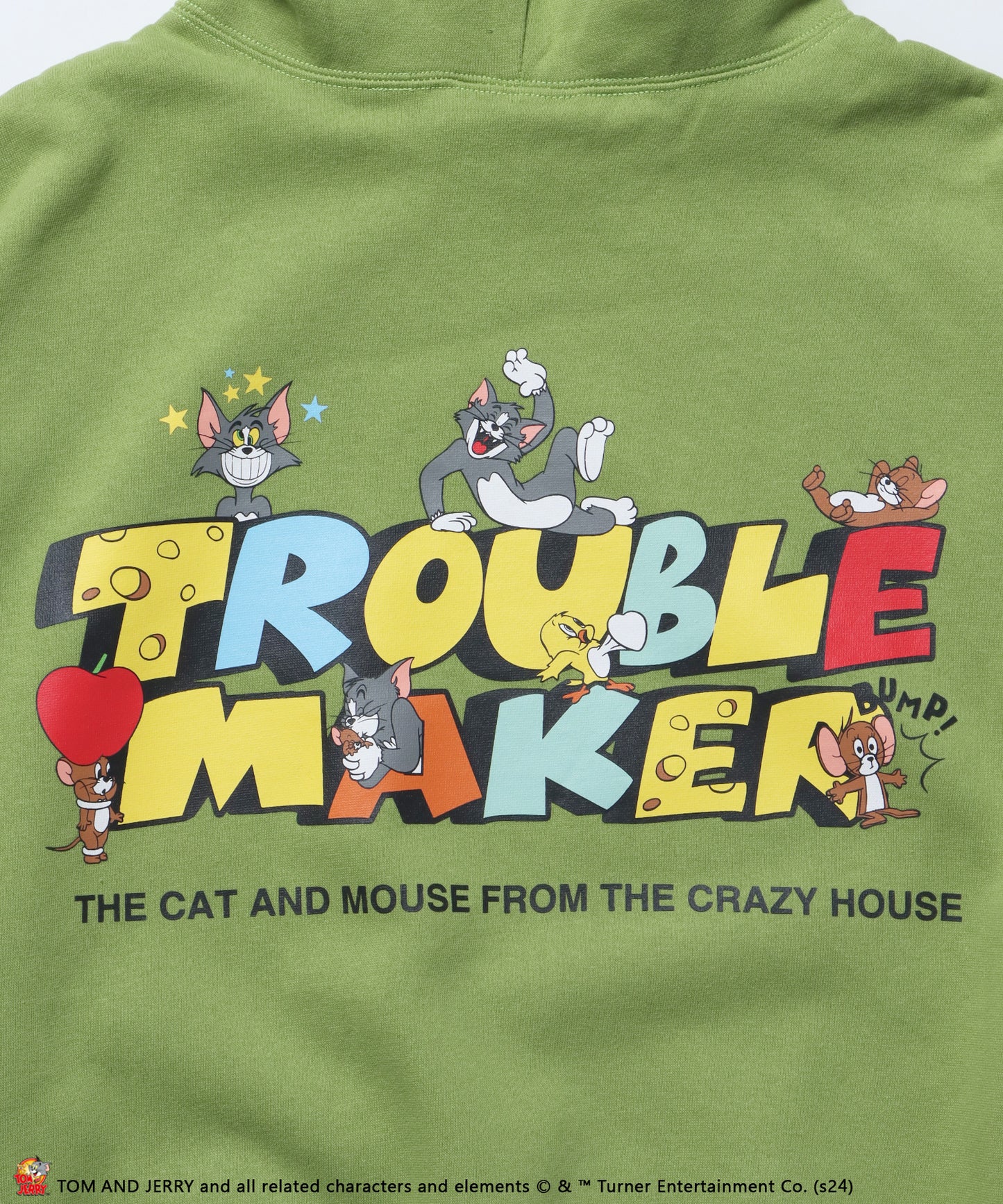 TJ TROUBLE MAKER P/K / パーカー オーバーサイズ 裏起毛 スウェット プルパーカー グリーン