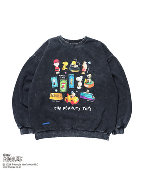 TP VINTAGE TYOYS SWEAT / スヌーピー オーバーサイズ 裏起毛 スウェット プルオーバー クルーネック ブラック