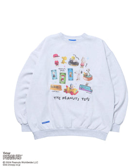 TP VINTAGE TYOYS SWEAT / スヌーピー オーバーサイズ 裏起毛 スウェット プルオーバー クルーネック アッシュグレー