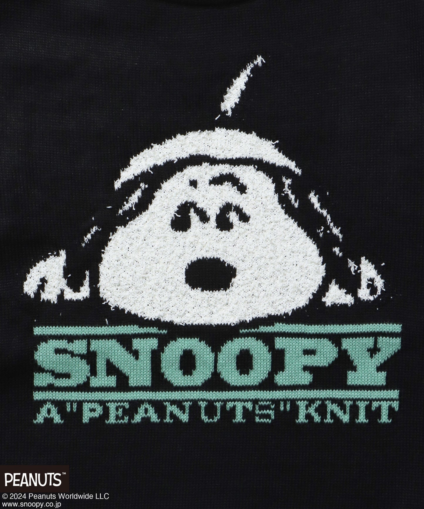 TP SNOOPY FACE KNIT / オーバーサイズ ニット プルオーバー クルーネック ブラック