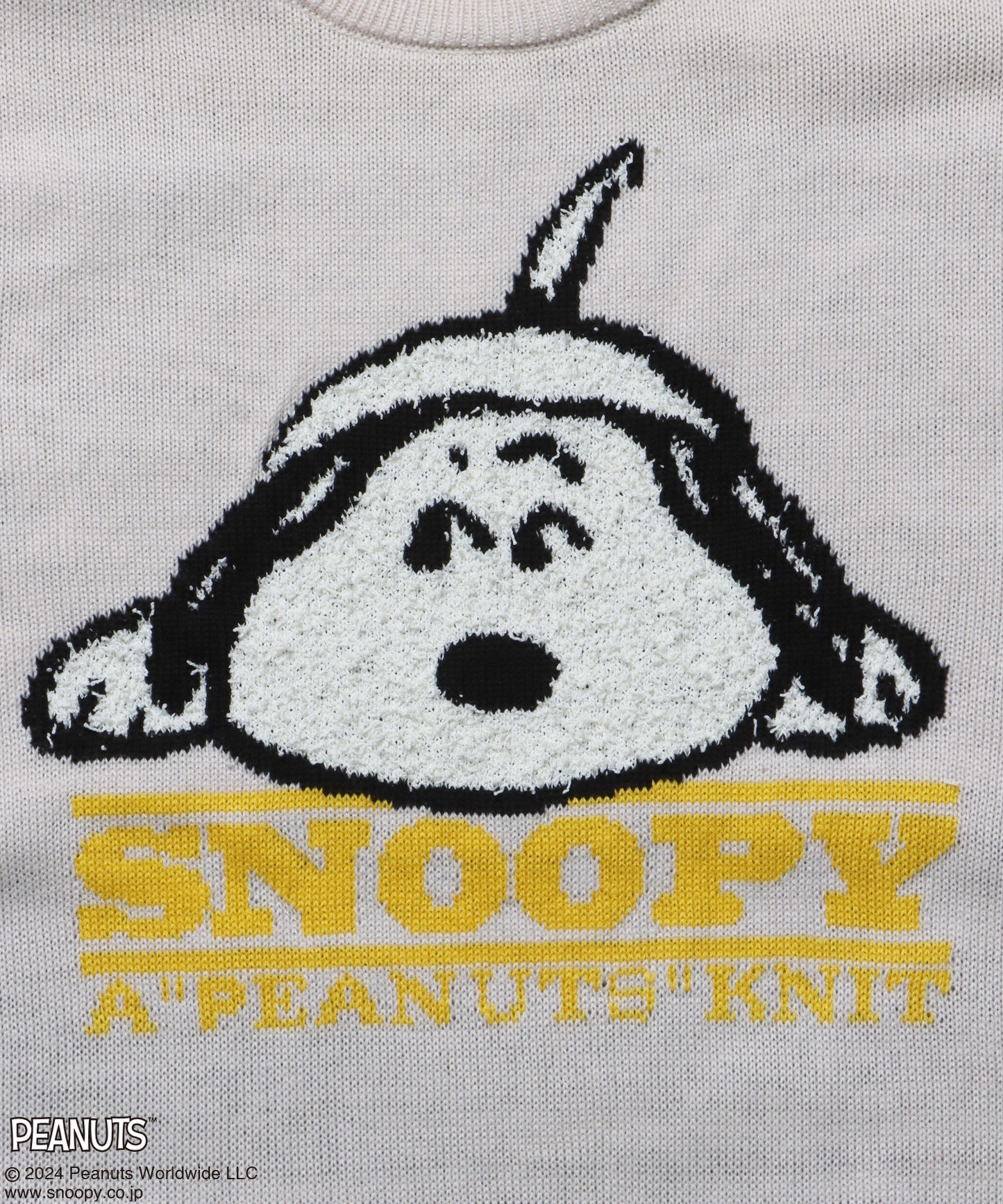 TP SNOOPY FACE KNIT / スヌーピー オーバーサイズ ニット プルオーバー クルーネック アイボリー